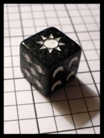 Dice : Dice - 6D - Space Dice Black and Grey with White Ink JA Trade Jan 2010